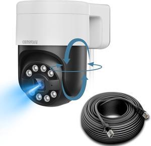 Gadpiparty OHWOAI Motion Tracking & 2-Way Audio Extend Wired PTZ Cameras POE Security Camera System,4K/8.0 Megapixel Home Video Surveillance Systems