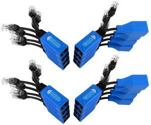 Gadpiparty 8 Pair PoE Ethernet Splitter, Cat5 Combiner, RJ45 Sharing Kits for IP Security Camera Surveillance System-16Pack