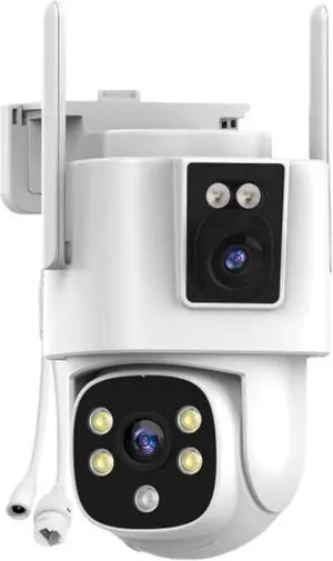 Gadpiparty Dual Lens Security Camera Security Camera System Wireless, Cameras Compatible with The System