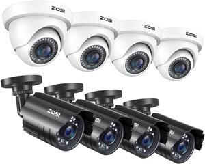 Gadpiparty ZOSI 8PK 1920TVL 1080P Security Camera 3.6mm Lens 2.0MP CCTV Camera Home Security Day Night Waterproof Camera for 720P/1080N/1080P/5MP/4K Analog DVR Systems