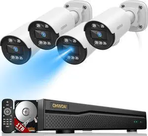 Gadpiparty Full HD 5MP DefinitionWired Surveillance Camera System for OutdoorIndoor,CCTV DVR Video Security Camera System with 80 Feet Night Vision