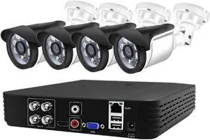 Gadpiparty 4CH CCTV System 5MP 1080P AHD Camera Kit 5 in 1 Video Recorder Surveillance System Outdoor Security Camera Email Alarm(36 pcs)