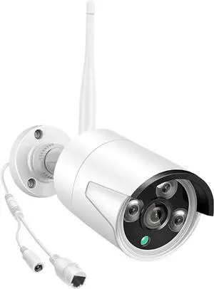 Gadpiparty 5MP 3MP IP Waterproof Security 1080P WiFi Audio Camera Compatible for Eseecloud NVR Recorder CCTV System Kits(5.0MPAudio IPC-White)