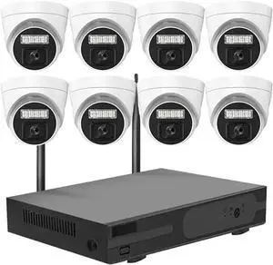 Gadpiparty 8CH 2K Wireless WiFi Home Security Camera System with 8 Cameras, Full HD 5MP CCTV Water Proof Surveillance Camera Kit with Two Way Audio, Color Night Vision, Human Detection