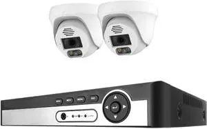 Gadpiparty Security Camera System 8CH 8MP 5MP Video Surveillance Kit Ai Face Detection Two Way Audio IP Camera Set(1T,8CH NVR 2Pcs Cam 8MP)