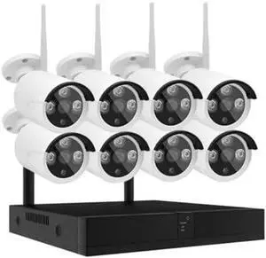 Gadpiparty 8CH 4MP HD Wireless WiFi Home Security Camera System with Audio, Outdoor 2K H.265 HD Surveillance Weatherproof Camera NVR Kit with Motion Detection, Remote Viewing