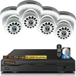 Gadpiparty OOSSXX 2.0MP HD 1080P CCTV Camera Security System 5-in-1 (AHD/IP/TVI/CVI/CVBS) Wired Cameras for Home Security Camera Outdoor 5MP 8 Channel Surveillance DVR System Indoor