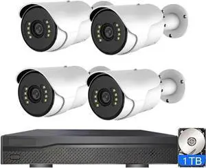 Gadpiparty 8CH 4K POE Home Security Cameras System with 1T Hard Disk, Outdoor 8MP Plug and Play Surveillance NVR Kit with 2 Way Audio, Color Night Vision, Remote Viewing