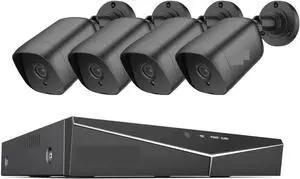 Gadpiparty 8CH 5MP DVR CCTV System 4/8pcs 5MP Video Security Cameras IR Outdoor IP66 Video Surveillance Kit Motion Detection(4T,8CH 4Pcs Kits)
