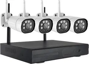 Gadpiparty 5MP Wireless WiFi Home Security Camera System with 4 Cameras, Outdoor 2K HD Surveillance NVR Kit with Audio, Motion Detection, Remote Viewing