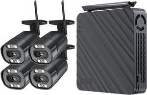Gadpiparty 5MP Wireless CCTV System 8CH NVR WiFi Camera Kit IP Cameras Security Audio Video Surveillance Set Two Way Audio Monitor(4PCS 3MP Camera)