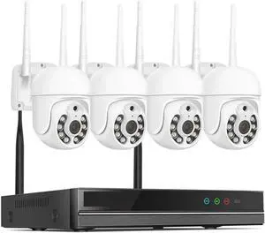 Gadpiparty 5MP WiFi CCTV Camera Security System Kit 10CH NVR Recorder Set P2P Outdoor Wireless IP Cameras Video Surveillance System(None,3MP PTZ System_E/U)