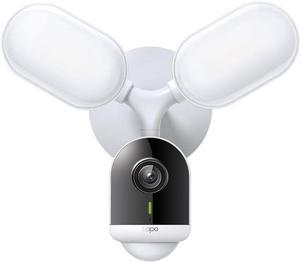 Gadpiparty Tapo TP-Link 2K QHD Floodlight Camera for Outdoor Security, Wired, 2800 Lumens, 270° Motion-Activated, Free Vehicle/Person Detection, No Subscription Required, Works w/Alexa & Google Home