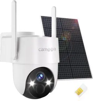 Gadpiparty 4G LTE Cellular Solar Security Camera Wireless Outdoor, No WiFi Security Camera, 360° View, 2K Night Vision, PIR Detection, 2 Way Audio, Motion Alerts, Built in SIM Card for Jobsite Dock G