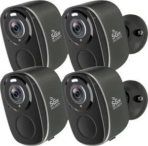Gadpiparty 4PC Security Cameras Wireless Outdoor, 2K Surveillance Indoor Home Camera, Battery Powered WiFi Camera for Home Security with Color Night Vision, AI Detection, 2-Way Audio, IP65, SD/Cloud,