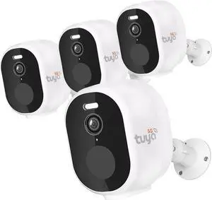 Gadpiparty 4Pack 5G/2.4G Security Cameras Wireless Outdoor, 2K Battery Powered Indoor Cameras for Home Security, AI Motion Detection Siren Alarm, Two-Way Talk, Color Night Vision, Waterproof,Works w/