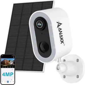 Gadpiparty 4MP Wireless Security Camera System with 10" LCD Monitor & 64G Card, Outdoor WiFi Home 24/7 Recording Motion Detection Color Night Vision Two-Way Voice Expandable 10CH (1 for Monitor Camer