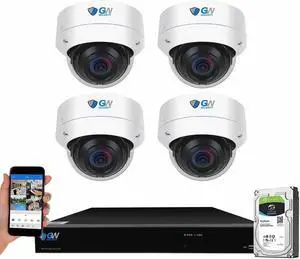 Gadpiparty GW Security 8 Channel 12MP 4K @30FPS Face Recognition PoE Security Camera System with 4 x 12MP (4000x3000P) IP Color Night Vision Waterproof Microphone AI Dome Cameras, 10 Smart AI Functio