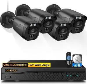Gadpiparty Full HD 5MP Definition) Outdoor Wired Security Camera System Indoor Surveillance Cameras for Home Security DVR Systems, CCTV Camera for House Video Monitor, IP67 Waterproof, 80ft Night Vis