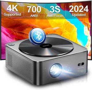 ULTIMEA Projector 4K Decoding HDR10, Bright Edges 700 ANSI Lumens WiFi Bluetooth Projector, Obstacle Avoidance, Auto Focus, Intuitive OS, 6D Keystone Home Cinema Proyector, Native 1080P, Apollo P40