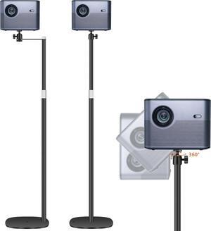 Gadpiparty Projector Mount, Universal Projector Stand Height Adjustable 35" to 50" with 360° Angle Rotation, Space-Saving, Compatible with Projectors Vlog DVR Cameras, for Home Office Outdoor Movie