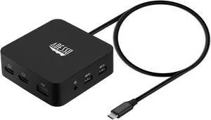USB C Docking Station Multiport Adapter Type C Hub 2 HDMI Support 4K, VGA, RJ45 Ethernet Port, 65W PD Charging, 2*USB, SD/TF Card Reader, 3.5mm Audio Jack (TAA Compliant)
