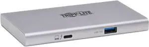 Tripp Lite 4-Port Thunderbolt 3 Dock Hub, One Monitors: 8K Video @ 30Hz - Two Monitors: 4K @ 60Hz, 10 Gbps USB-A, 100W Charging, Windows Chromebook & Mac Compatible, 1-Year Warranty (MTB4-HUB3-01)
