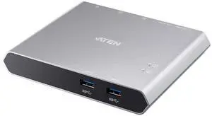 ATEN US3310 2-Port 4K HDMI USB-C Gen 1 KVM Dock Switch with Power Pass-Through 85W PD 3.0 with Compatible with Apple M1 M2 chip macOS for Notebook Smartphone for Windows Mac