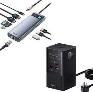 Baseus Laptop Docking Station & 7-in-1 USB C Charging Station