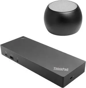 Lenovo ThinkPad Hybrid USB-C and USB-A Dock with 90W 4K, HDMI, DisplayPort Bundled with Bluetooth Boost U Speaker with Built-in Mic, 5 Hour Playback Lenovo ThinkPad Hybrid USB-C and USB-A Dock with 90W 4K, HDMI, DisplayPort Bundled with Bluetooth Boost U Speaker with Built-in Mic, 5 Hour Playback