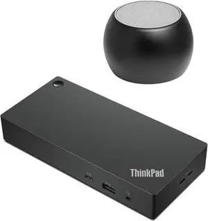 Lenovo ThinkPad Universal Smart USB-C Dock 96W 4K, HDMI, USB-C, DisplayPort, USB Hub Bundled with Bluetooth Boost U Speaker with Built-in Mic, 5 Hour Playback Lenovo ThinkPad Universal Smart USB-C Dock 96W 4K, HDMI, USB-C, DisplayPort, USB Hub Bundled with Bluetooth Boost U Speaker with Built-in Mic, 5 Hour Playback