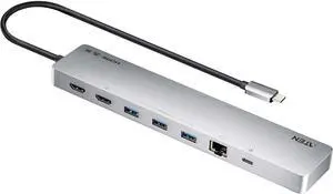 ATEN UH3240 11-in-1 USB-C 16" USB Hub, Dual Monitor 4K 120Hz Supports 8K 7680 x 4320 HDMI Display 100W Power Delivery PD 3.0 Compatible with macOS, Windows, Computer Laptops, iOS, iPadOS, Android