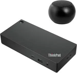 Lenovo ThinkPad USB-C Dock Bundle with Mini Speaker, for T-Series Gen 1-3, E-Series Gen 1-5, L-Series Gen 1-3, P1 Gen 1-5, P-Series Gen 1-3, X-Series Gen 1-3, X1-Series Gen 8-10, Z-Series Gen 1-2 Lenovo ThinkPad USB-C Dock Bundle with Mini Speaker, for T-Series Gen 1-3, E-Series Gen 1-5, L-Series Gen 1-3, P1 Gen 1-5, P-Series Gen 1-3, X-Series Gen 1-3, X1-Series Gen 8-10, Z-Series Gen 1-2