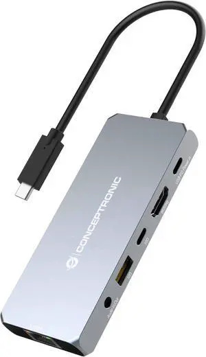 DONN22G 6-in-1 USB4 Docking Station, 40Gbps, 8K 60Hz HDMI, 2.5GbE, USB-A 10Gbps, USB-C 10Gbps, 100W USB PD, Audio