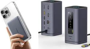 Baseus 11in 1 MAC Docking Station & 0.3" Slim Magsafe Power Bank