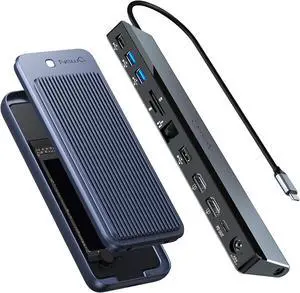 USB C Docking Station and USB4 M.2 NVMe SSD Enclosure