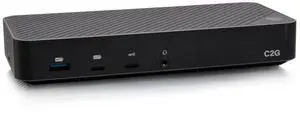 C2G USB-C® 11-in-1 Hybrid DisplayLink and DP Alt Mode Triple 4K Docking Station with HDMI®, DisplayPort, Ethernet, USB, 3.5mm Audio and Power Delivery up to 100W