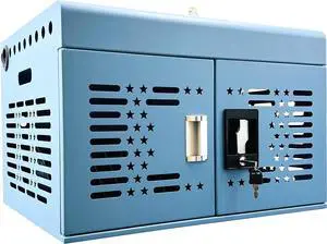 16-Device Laptops Charging Cabinet, Locking Charging Station for Chromebook iPads, Tablet Charging Storage Box for Classroom Library Office, Lock Laptop Charging Storage Cabinet, Blue