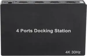 USB C Docking Station to HD Multimedia Interface Hub, Support 4K and 1080P Display, 4 Display Expansion, High Speed Data Transfer (US Plug 15A)