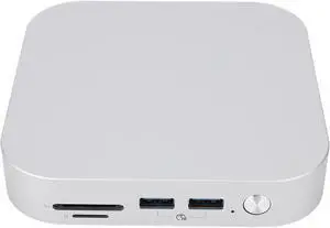 Gadpiparty for mini M4 Hub Stand, Aluminum Docking Station with Dual M.2 SSD Slots & 40Gbps Bandwidth, Dual PCIe 4.0 M.2 Slots,10Gbps USB A 3.2x3, for mini M4 Accessories (US Plug)