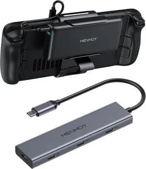 USB C Video Output Hub, Dual Monitor Docking Station Supports USB-C PD Monitor and 65W Power Bank