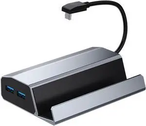 6 in 1 Steam Deck Docking Station, YMY Multiport Steam Deck Dock with HDMI 2.0 4K@60Hz, Gigabit Ethernet, 3 USB-A 3.0 and Full Speed Charging USB-C Port Compatible with Valve Steam Deck