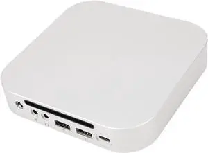 Gadpiparty mini M4 Dock Aluminum Hub Stand Support M.2 NVMe SSD Enclosure, 10Gbps USB A C 3.2 Ports, 4.8Gbps USB A 2.0, 3.5mm Audio, Cooling Fan Vertical Design for mini M4 M4 Pro