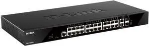 D-Link 28-Port Gigabit Ethernet Switch, Next-Gen Layer 3 Stackable Smart-Managed, 24x Ports, 2X 10GBase-T, 2X 10G SFP+ Ports (DGS-1520-28)