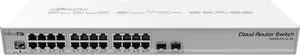Mikrotik CRS326-24G-2S+RM 24 Port Gigabit Ethernet Switch with 2 SFP+ Ports, Dual Boot RouterOS/SwOS, Managed, Metal Case, Compatible with Desktop/Laptop/Printer