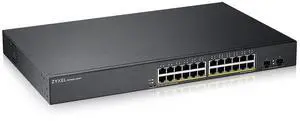 Zyxel 24-Port PoE Gigabit Switch | Smart-Managed | 24x PoE+ @170W | 2x SFP | Rackmount [GS1900-24HPV2]