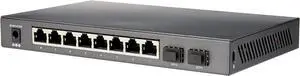 TP-Link TL-SG2210P V3 Jetstream 8-Port Gigabit Smart PoE+ Switch with 2 SFP Slots (Supports 8 Gigabit PoE Ports, 58W Budget, Fanless)