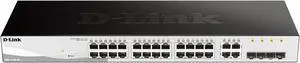 D-Link 28-Port Gigabit Smart Managed Switch | 24 GbE + 4 SFP Combo Ports | L2+ | VLANs | Cable Diagnostics | Web UI | Rackmount | Fanless | NDAA Compliant | Lifetime Warranty (DGS-1210-28)