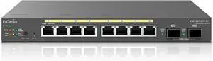 EnGenius Fit EWS2910FP-FIT 8-Port Gigabit PoE+ Managed Switch - 110W Power Budget, Cloud Management, Layer 2+ Features for Business Networks
