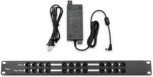 PoE Texas 12 Port PoE Injector with 48v120w Power Supply - 10/100 Data - Rack Mount - Add Passive Mode B 802.3af PoE to a Non PoE Switch for VoIP, WiFi AP, IP Camera, Security & Surveillance Systems